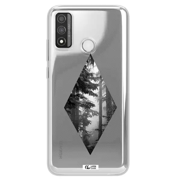 a diamond shaped image of trees Huawei P Smart 2020 Clear TPU Case
