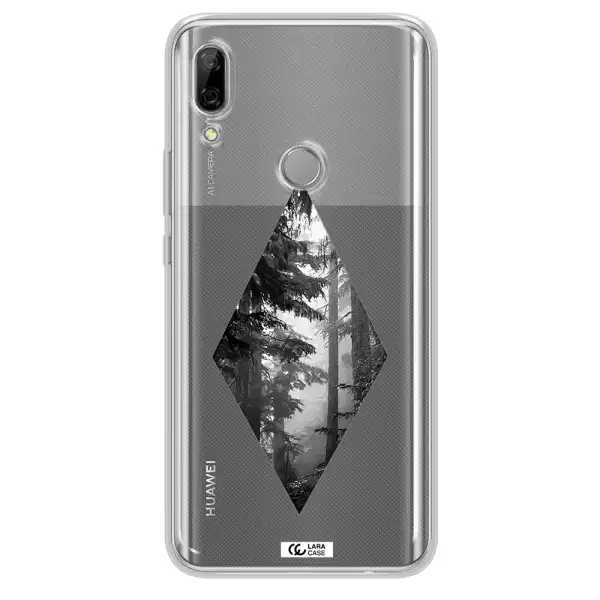 a diamond shaped image of trees Huawei P Smart Z Clear TPU Case