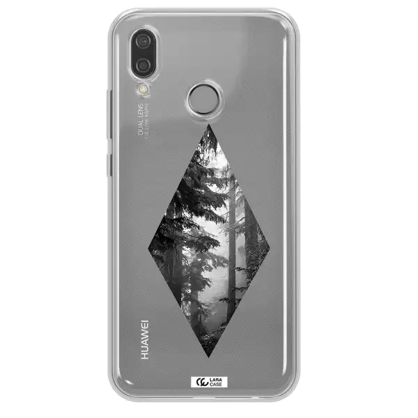 a diamond shaped image of trees Huawei P20 Lite Clear TPU Case
