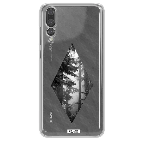 a diamond shaped image of trees Huawei P20 Pro Clear TPU Case