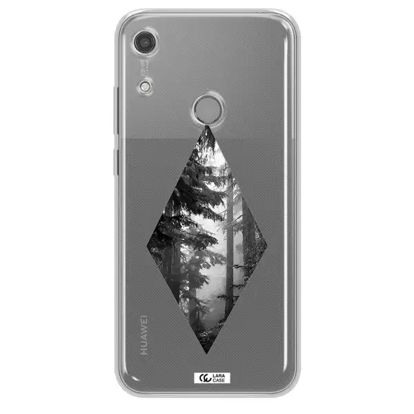 a diamond shaped image of trees Huawei Y6S Clear TPU Case