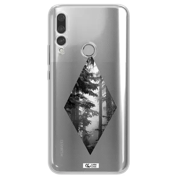 a diamond shaped image of trees Huawei Y9 Prime 2019 Clear TPU Case