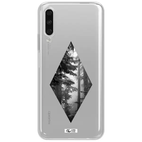 A Diamond Shaped Image Of Trees Huawei Y9S Clear Tpu Case