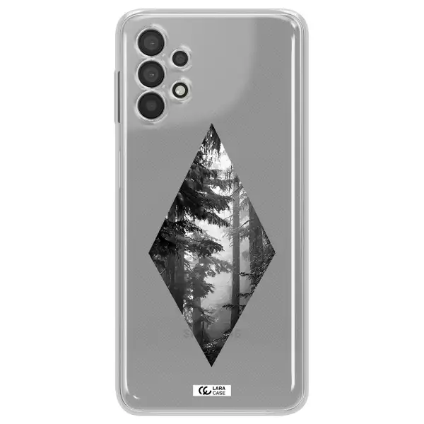 A Diamond Shaped Image Of Trees Samsung A32 4G Clear Tpu Case