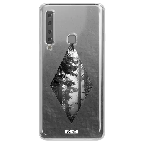 a diamond shaped image of trees Samsung A9 2018 Clear TPU Case