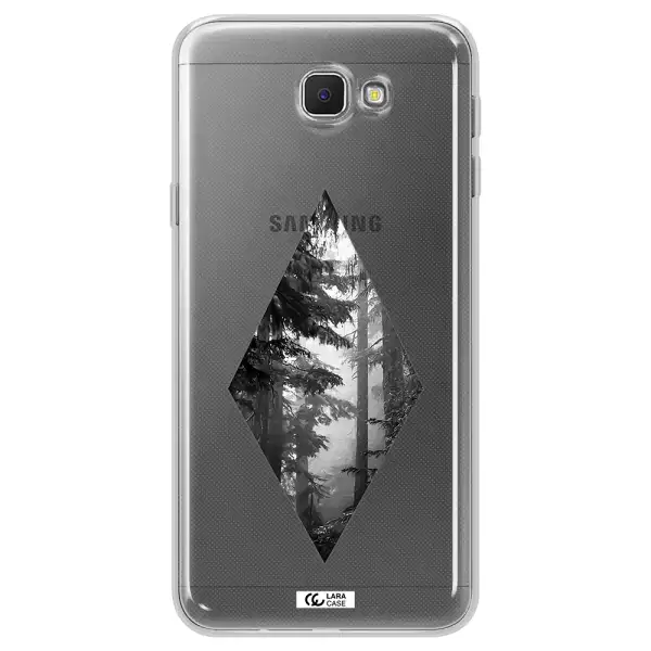 a diamond shaped image of trees Samsung J5 Prime Clear TPU Case