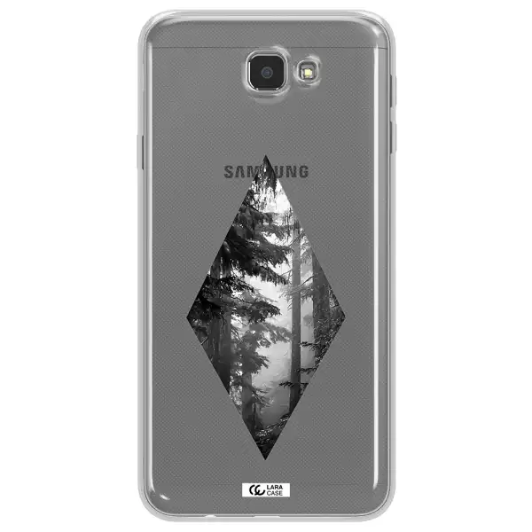 a diamond shaped image of trees Samsung J7 Prim Clear TPU Case