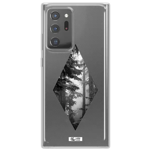 a diamond shaped image of trees Samsung Note 20 Ultra Clear TPU Case