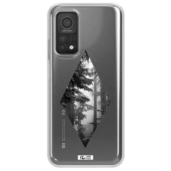 a diamond shaped image of trees Xiaomi Mi 10T Clear TPU Case