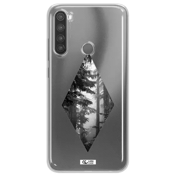 a diamond shaped image of trees Xiaomi Note 8 Clear TPU Case