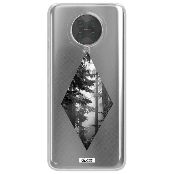 a diamond shaped image of trees Xiaomi Poco F2 Pro Clear TPU Case