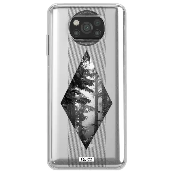 a diamond shaped image of trees Xiaomi Poco X3 Clear TPU Case