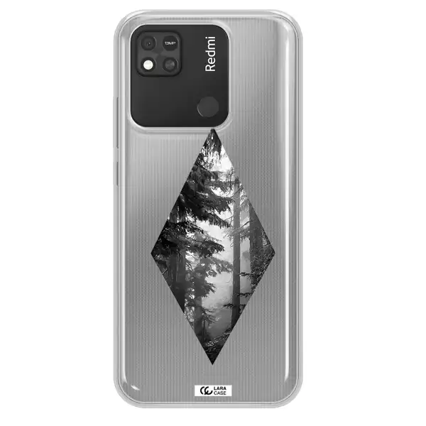 a diamond shaped image of trees Xiaomi Redmi 10A Clear TPU Case