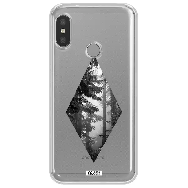 a diamond shaped image of trees Xiaomi Redmi 6 Pro Clear TPU Case