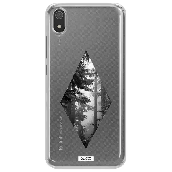 a diamond shaped image of trees Xiaomi Redmi 7A Clear TPU Case