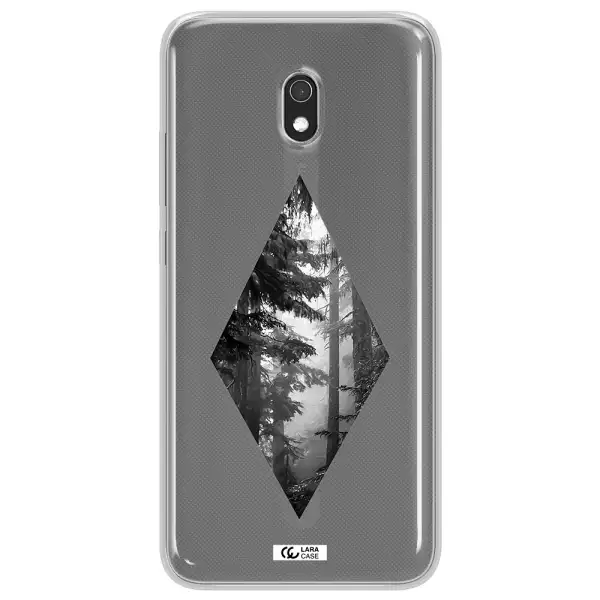 a diamond shaped image of trees Xiaomi Redmi 8A Clear TPU Case