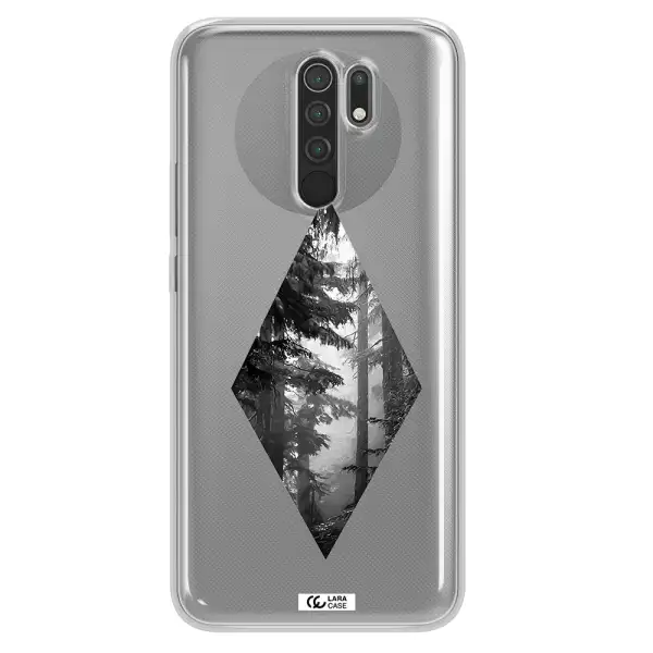 a diamond shaped image of trees Xiaomi Redmi 9 Clear TPU Case