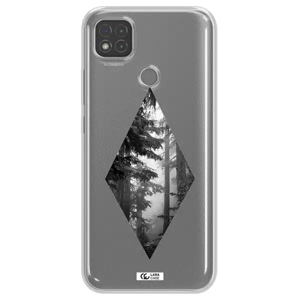 a diamond shaped image of trees Xiaomi Redmi 9C Clear TPU Case