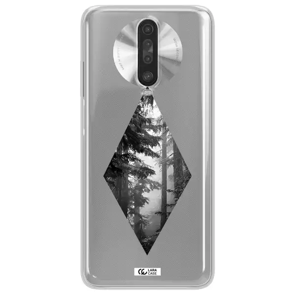 a diamond shaped image of trees Xiaomi Redmi K30 Clear TPU Case
