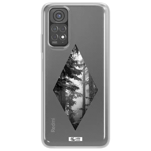 a diamond shaped image of trees Xiaomi Redmi Note 11 Clear TPU Case