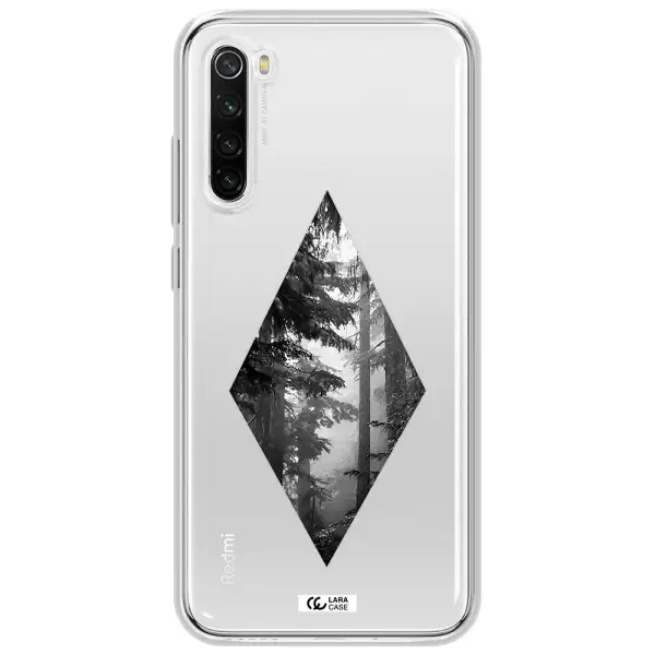 A Diamond Shaped Image Of Trees Xiaomi Redmi Note 8T Clear Tpu Case