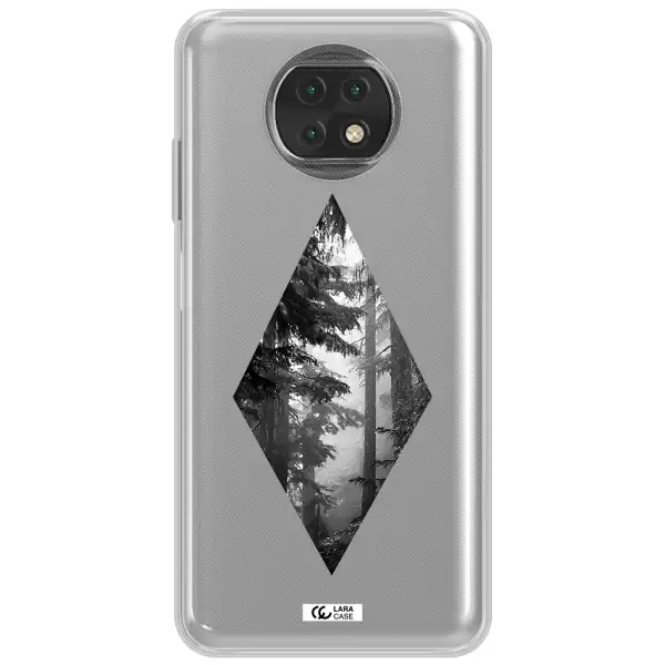 A Diamond Shaped Image Of Trees Xiaomi Redmi Note 9T Clear Tpu Case