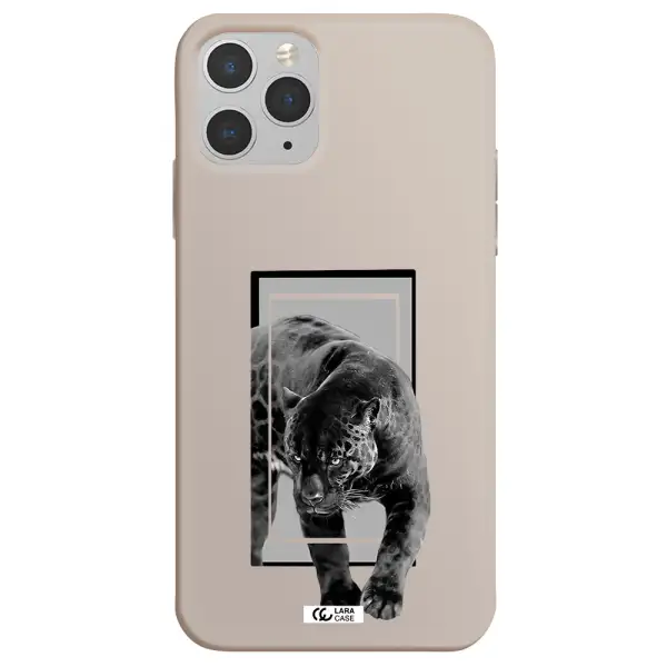 a black tiger with spots on its face Apple iPhone 11 pro max Silicone Stone Case