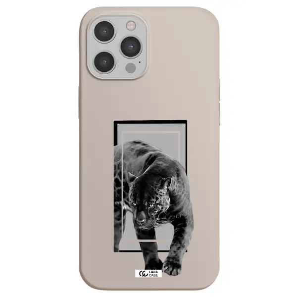 a black tiger with spots on its face Apple iPhone 12 pro max Silicone Stone Case