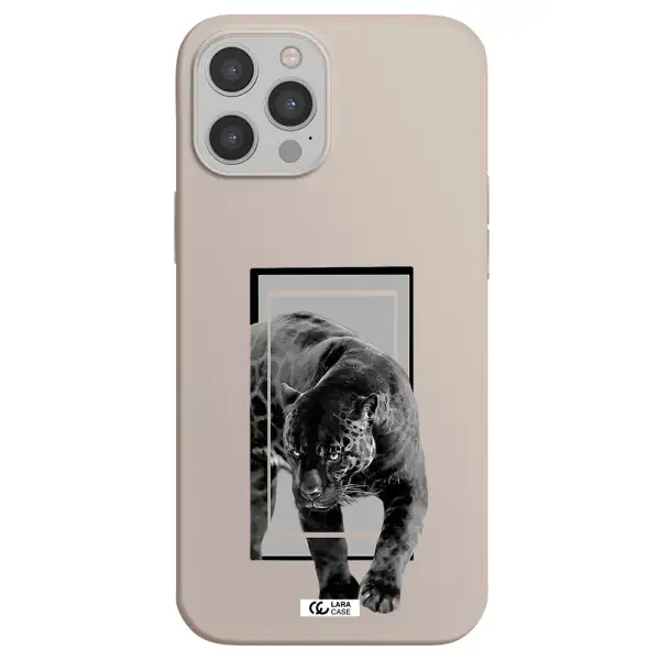 a black tiger with spots on its face Apple iPhone 12 pro Silicone Stone Case