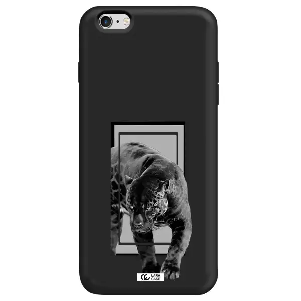 a black tiger with spots on its face Apple iPhone 6 plus Silicone black Case