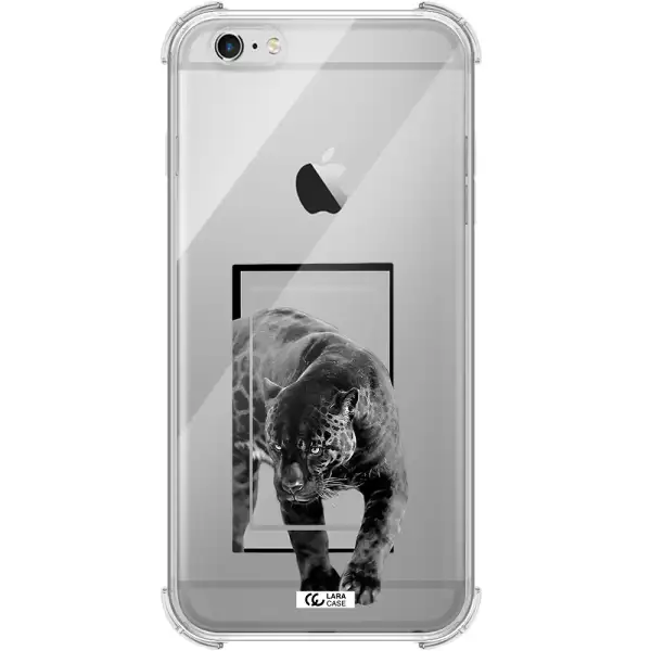 a black tiger with spots on its face Apple iPhone 6 s plus Clear PC Case