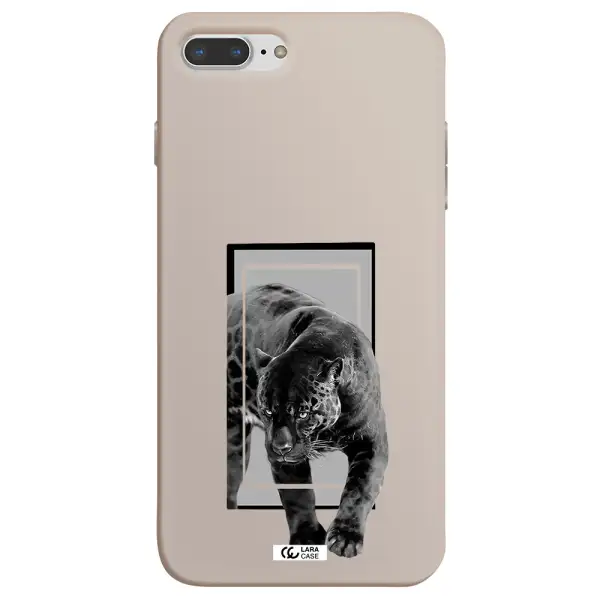 a black tiger with spots on its face Apple iPhone 8 plus Silicone Stone Case