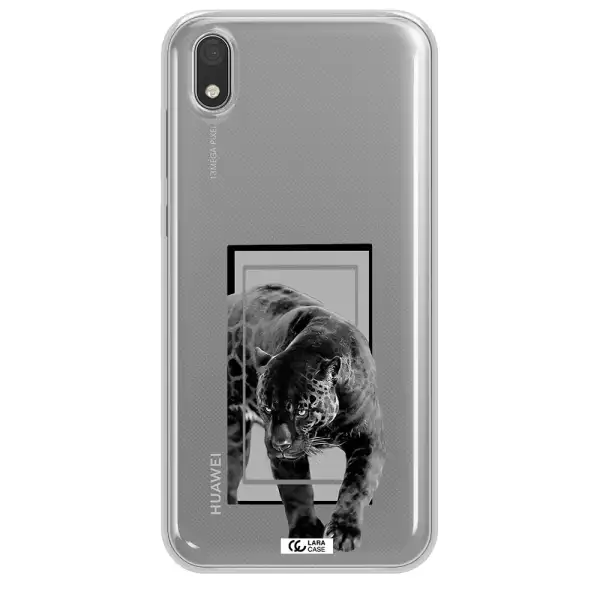 a black tiger with spots on its face Huawei Honor 8S Clear TPU Case