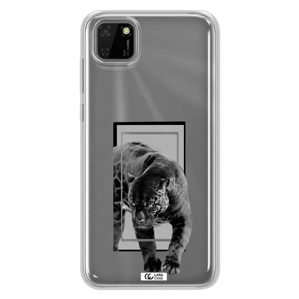 a black tiger with spots on its face Huawei Honor 9S Clear TPU Case