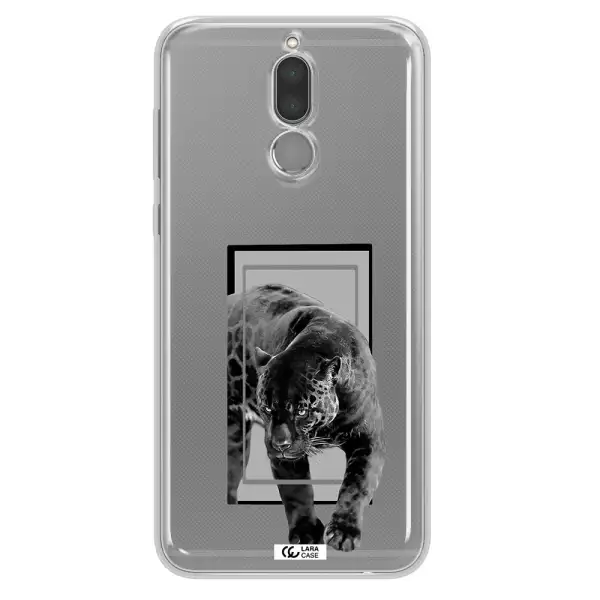 a black tiger with spots on its face Huawei Mate 10 Lite Clear TPU Case