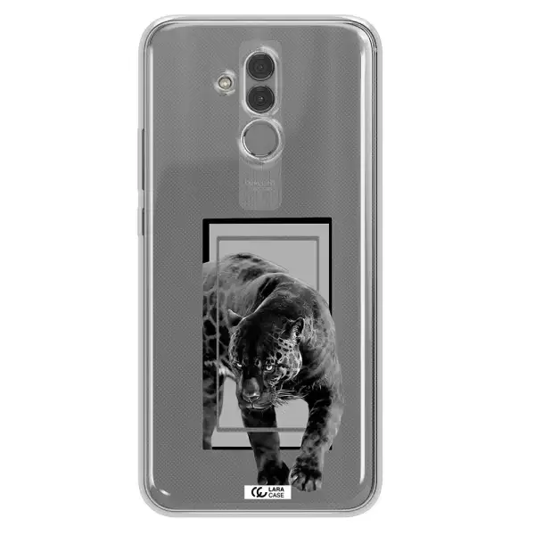 a black tiger with spots on its face Huawei Mate 20 Lite Clear TPU Case
