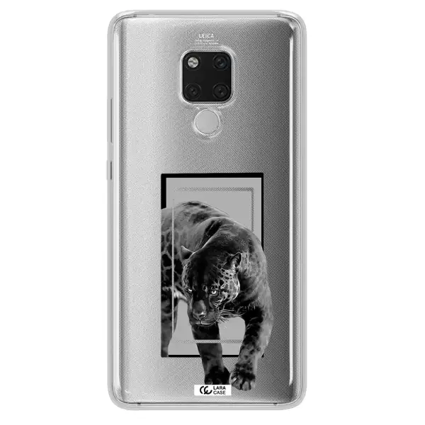 a black tiger with spots on its face Huawei Mate 20X Clear TPU Case