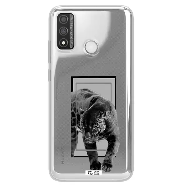 a black tiger with spots on its face Huawei P Smart 2020 Clear TPU Case