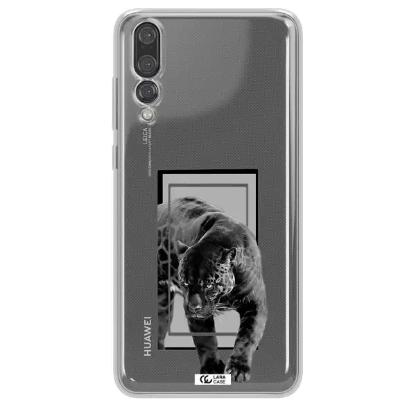a black tiger with spots on its face Huawei P20 Pro Clear TPU Case