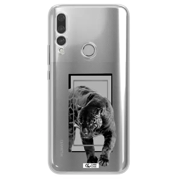 a black tiger with spots on its face Huawei Y9 Prime 2019 Clear TPU Case