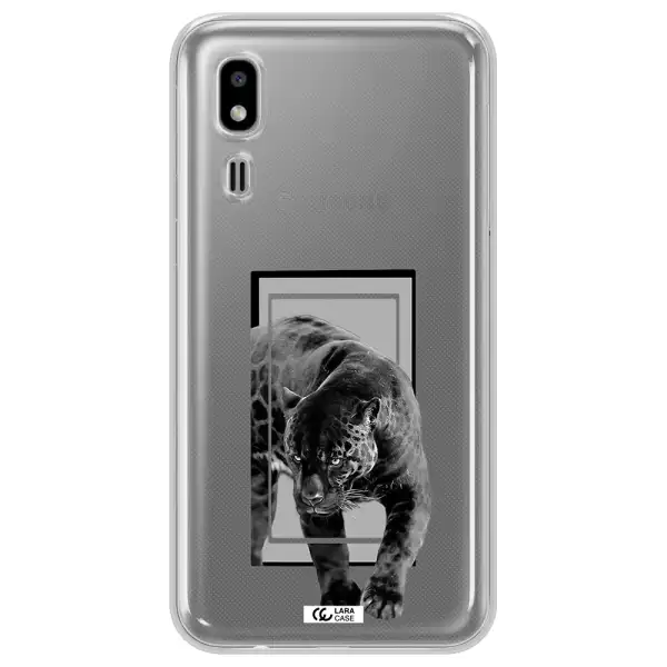 a black tiger with spots on its face Samsung A2 Core Clear TPU Case