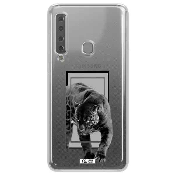 a black tiger with spots on its face Samsung A9 2018 Clear TPU Case