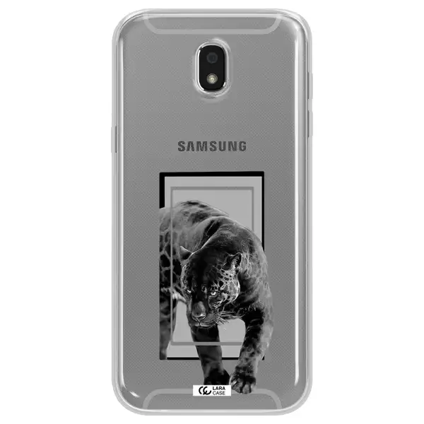 a black tiger with spots on its face Samsung J5 2017 Clear TPU Case