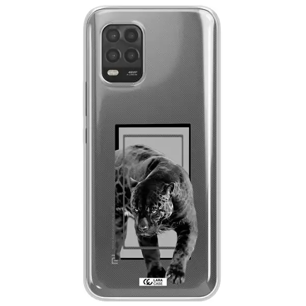 a black tiger with spots on its face Xiaomi Mi 10 Lite Clear TPU Case