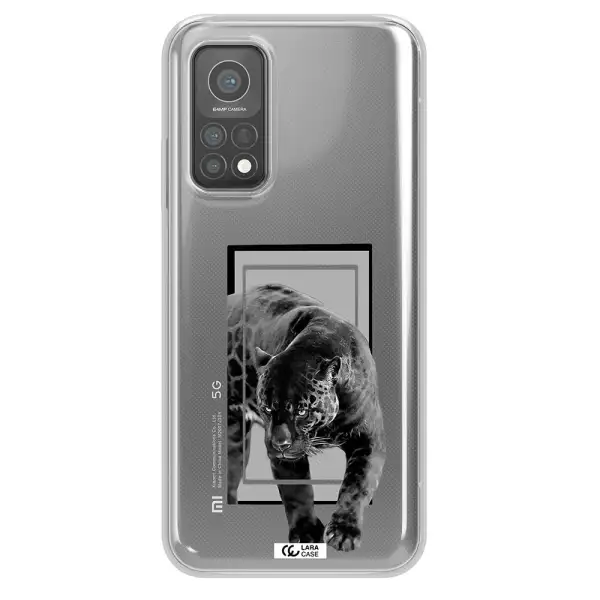 a black tiger with spots on its face Xiaomi Mi 10 T Pro Clear TPU Case