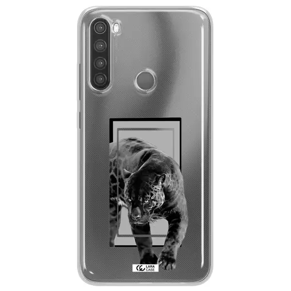 a black tiger with spots on its face Xiaomi Note 8 Clear TPU Case