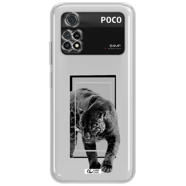 A Black Tiger With Spots On Its Face Xiaomi Poco M4 Pro 4G Clear Tpu Case