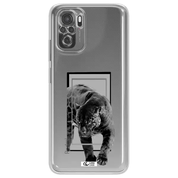 A Black Tiger With Spots On Its Face Xiaomi Redmi Note 10S Clear Tpu Case