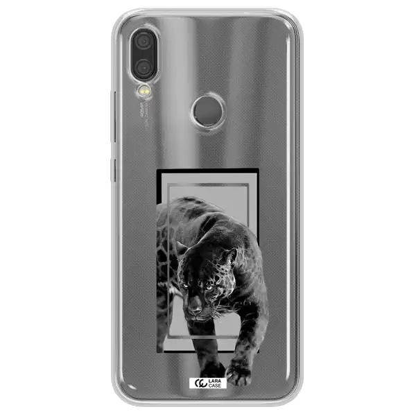 a black tiger with spots on its face Xiaomi Redmi Note 7 Clear TPU Case