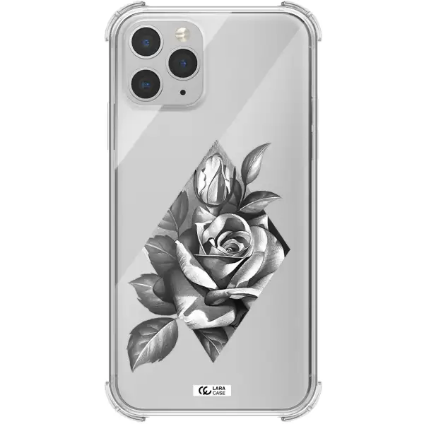 a drawing of a rose Apple iPhone 11 pro max Clear PC Case
